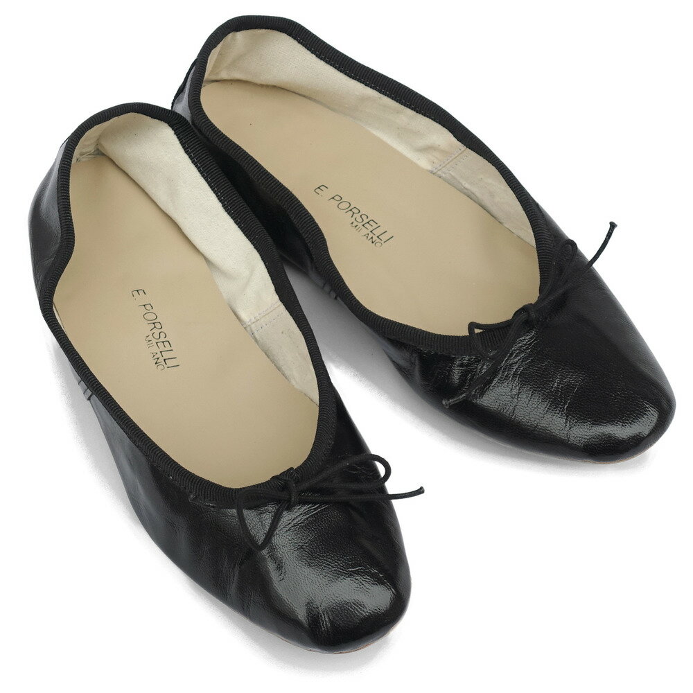 PORSELLI ポルセリ レディース バレエシューズ ブラックBALLERINE 95 PELLE COL2.NERO 商品詳細 サイズ(およそ)36(22.5cm~23cm相当)37(23cm~23.5cm相当)38(23.5cm~24cm相当)39(24cm~24.5cm相当)40(24.5cm~25cm相当)41(25cm~25.5cm相当)42(25.5cm~26cm相当) 素材 レザー カラー COL2.NERO ※サイズはおよそとなります。 ※こちらの商品は最初からシワ、小さな傷、汚れがある物がございますが商品の特性上の物になりまして仕様の範囲内とさせて頂きます。 ※ご使用のモニターの環境により、色が若干違う場合がございます。 ※本商品は並行輸入品（海外正規品）です。 ※本商品は配送会社との契約上、沖縄への宅配便配送は行っておりません。（ネコポス対応商品は可）