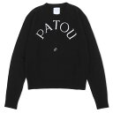 PATOU パトゥ クルーネックニットセーター 長袖 ブラック KN1108045 999B BLACK JACQUARD LONG SLEEV ウールブレンドジャンパー