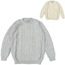 aran WOOLLEN MILLS AE[~Y X[p[\tgmE[N[lbNZ[^[ jZbNX Aran Crew Neck Super Soft Merino B689