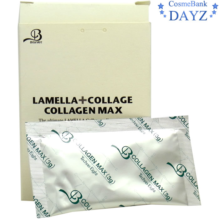 LAMELLA＋COLLAGE　COLLAGENMAX テクノエイト　ブリーズベール ラメラ　コラージュ　コラーゲンマックス 3g　x　10包 ご使用方法 毛髪の保護、保湿、タンパク修復を行います。ヘアケア剤と併用することで、質感がよみがえります。 保水・弾力・接着・ダメージ予防 内容量 3g　x　10包 成分 コラーゲンペプチド 加水分解コラーゲン末 ご使用上の注意 ●頭皮に傷、はれもの、湿疹等、異常のある時はご使用をおやめください。 ●使用中や使用後に、刺激等の異常が現れた時は使用を中止し、皮膚科専門医等へご相談をおすすめします。 ●目に入った時は、すぐ洗い流してください。 ●乳幼児の手の届かないところに保管してください。 区分 化粧品｜日本製 メーカー テクノエイト株式会社 広告文責 株式会社コスメバンク　072-961-7207