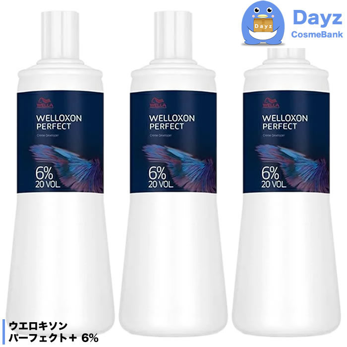 コレス ウエラ ウエロキソン パーフェクト + プラス 6% 1000mL 3点セット 第二剤 医薬部外品　オキシ デベロッパー ヘアカラー カラーリング