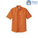 チトセ カラーシャツ Mサイズ オレンジ 半袖 LIVIMODE EP5963 ユニホーム ユニフォーム オシャレ シャツ ユニセックス 男女兼用