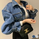 デニムジャケット レディース 韓国 ショート丈 短め ゆったり オーバーサイズ おしゃれ カジュアル デニム アウター ポケット ボタン ストリート 秋 春 韓国ファッション ブルー ネイビー