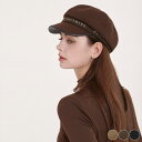 キャスケット レディース 帽子 帽 ゴルフ 深め ウール 韓国 秋 冬 秋冬 おしゃれ テニス つば ロゴ レタリング レザー 小顔 黒 ブラウン ベージュ 茶...