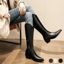 【クーポン利用で30%OFF】ブーツ レディース ロング ロングブーツ カウボーイブーツ ジョッキーブーツ ポインテッドトゥ Vカット 白 黒 ブラウン ベージ...