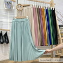 韓国ファッション-Dazzle-ダズル-で買える「プリーツスカート レディース スカート プリーツ セミロング 春 夏 ハイウエスト ゴム ウエストゴム キャンディカラー ビビット ハイウエスト ミモレ丈 韓国」の画像です。価格は2,900円になります。