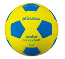 ミカササッカーボールSF3Jイエロー/ブルースマイルサッカー軽量3号球箱は付属しません。ボール本体のみ販売します