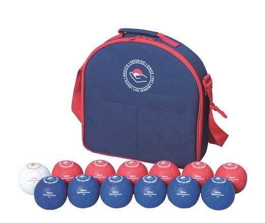 メーカー取り寄せ、受注後在庫の有無お返事いたします。SRP-601ボッチャゲーム用ボールセットクラシックボール12個(レッド6個、ブルー6個)ジャック/1クロス...