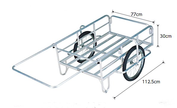 乐天商城 - メーカー取り寄せ。受注生産品キャンセル・返品不可品EKA687アルミリヤカーAR-50サイズ長さ190 x幅110 x高さ30cm重量13.4kg沖縄県および離島へは発送できません。