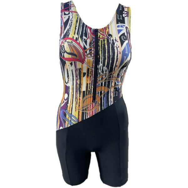 WA-527102npフィットネス水着ジップ付き斜めカットオールインワン裏地有女性用サイズ/9~15号メーカー取り寄せ受注後在庫の有無連絡します。