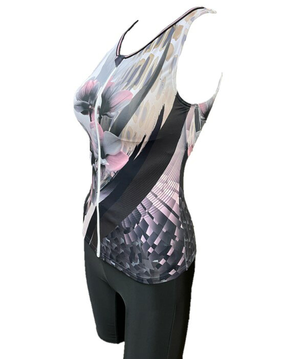 DazzleのWB-235203 npフィットネス水着スナップ付きセパレート上下セット総裏地女性用サイズ/9号〜15号メーカー取り寄せ受注後在庫の有無連絡します。｜アングル3