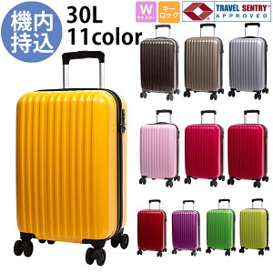送料無料 スーツケース Sサイズ 11色 送料無料 30L スーツケース キャリーケース 旅行 カラフル 多色 カラバリ 機内持ち込み ビジネス おしゃれ かわいい 頑丈 軽量 軽い シンプル 大容量 TSAロック ゴールド シルバー ピンク 緑 赤 黄色