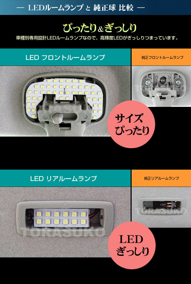 ハイゼット トラック　（ ジャンボ ）　LEDルームランプ　82発LED　（ 2ピース ）　S500P S510P　ぴったりサイズ　ジャストフィット　LED　高輝度　室内灯　hijet　truck　led　daihatsu　ダイハツ　room　インテリア　ドレスアップ　アクセサリー　SMD 3