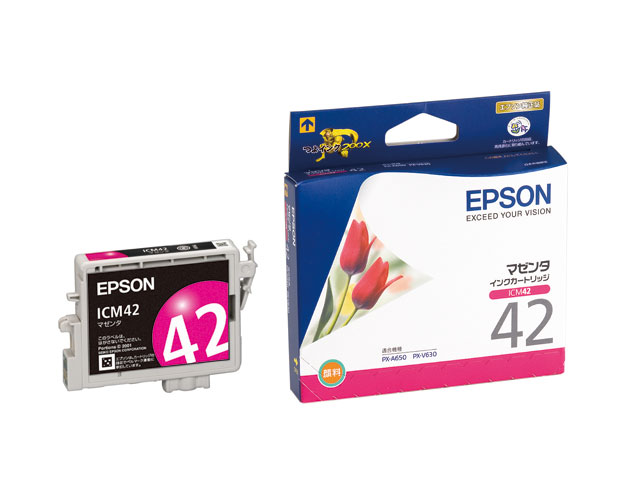 Rakuten - 【純正品・新品】EPSON　ICM42　インクカートリッジ マゼンタ