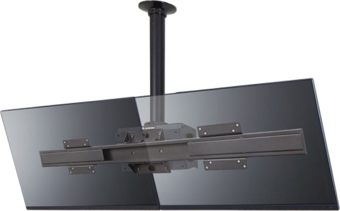 オーロラ FH-10MR2S　~27インチディスプレイ天吊りハンガーフランジ/パイプセット(1400mm)※2面設置タイプ