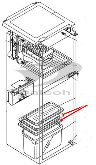 三菱 M20EG6420 冷蔵庫用冷蔵室棚1枚(大)※画像矢印部分です