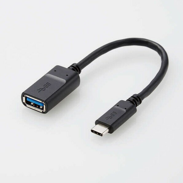ELECOM　MPA-AFCM01NBK　スマートフォン用USBケーブル/USB3.1/(C-Aメス)/認証品/0.15m/ブラック