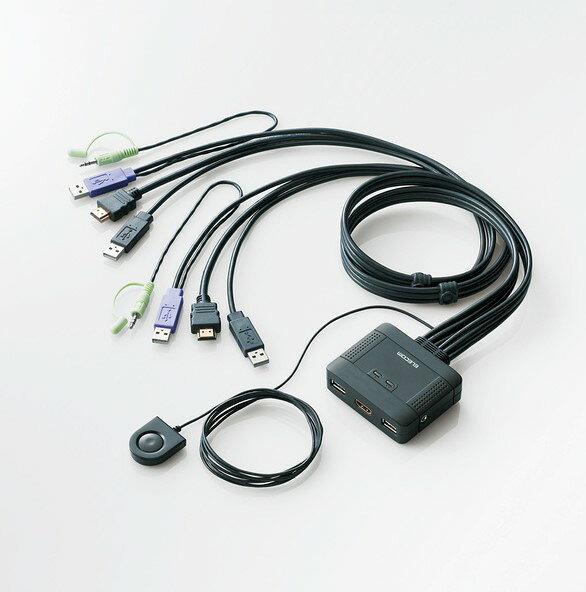 【純正品・新品】ELECOM　KVM-HDHDU2　パソコン切替器/HDMI対応 ※日時指定不可