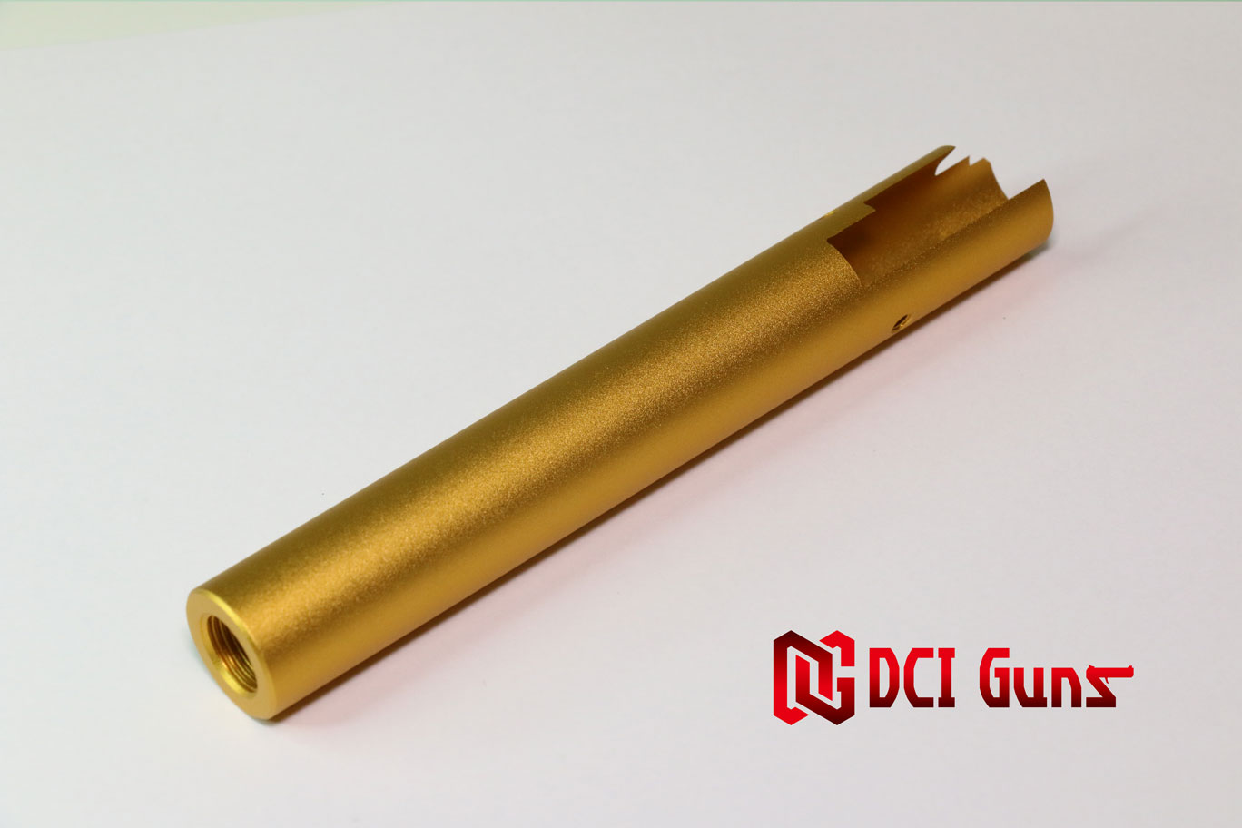 DCI Guns 東京マルイ ハイキャパ 5.1用 11mm 正ネジ メタルアウターバレル GOLD ゴールド 金 エアガン エアーガン ガスガン ブローバック カスタム サバゲー サバイバルゲーム サバイバル グッズ パーツ サイレンサー トレーサー 1