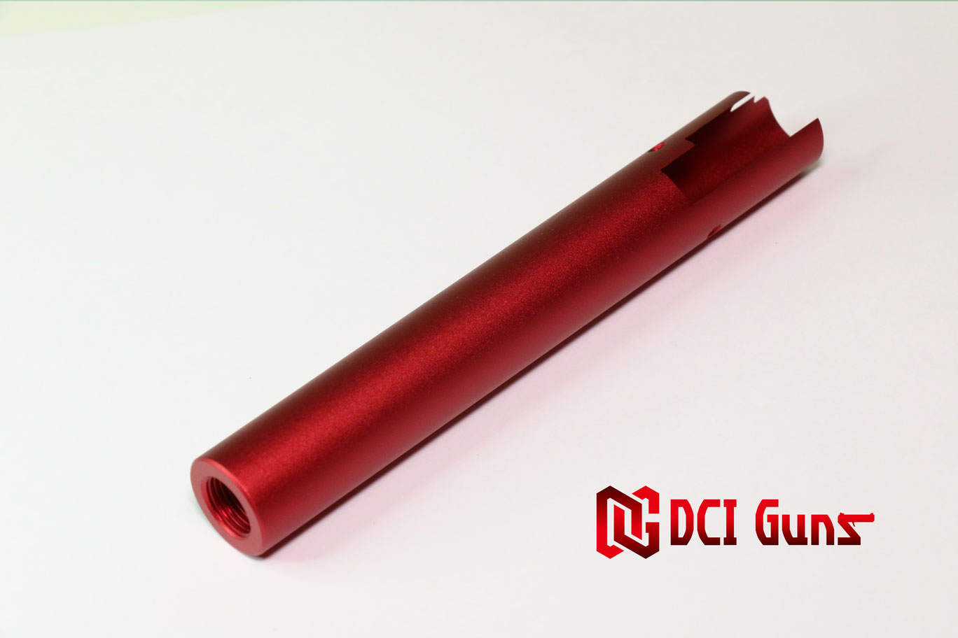 DCI Guns 東京マルイ ハイキャパ5.1用11mm正ネジメタルアウターバレル RED レッド 赤 エアガン エアーガン ガスガン ブローバック カスタム サバゲー サバイバルゲーム サイレンサー トレーサー