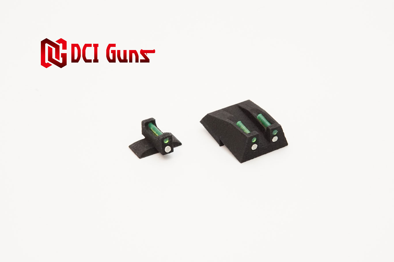 DCI Guns 東京マルイ HK45/HK45Tactical GBB用ハイブリッドサイトiM（リア フロントセット） エアガン エアーガン ガスガン ブローバック カスタム サバゲー サバイバルゲーム ファイバー 集光 蓄光 ナイトサイト