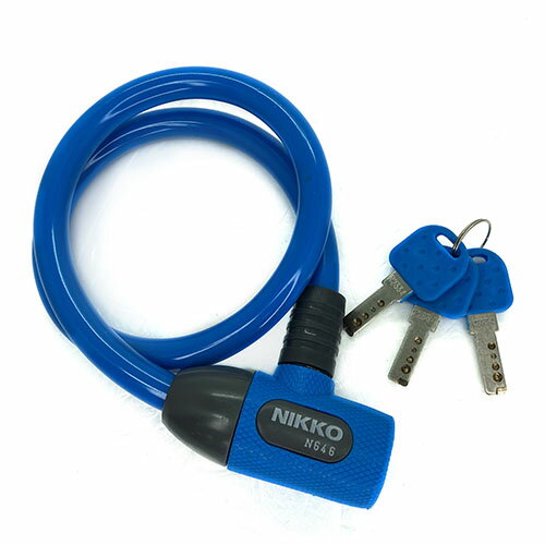 エラストマーワイヤー錠 ブルー 60cm 70262 70262 ブルー 12mmX60cm NIKKO
