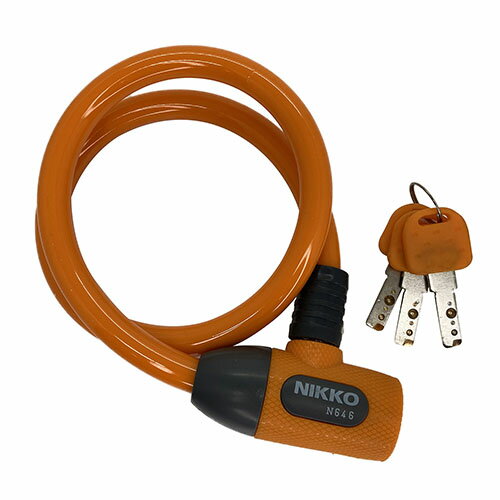 エラストマーワイヤー錠 オレンジ 60cm 70263 70263 オレンジ 12mmX60cm NIKKO