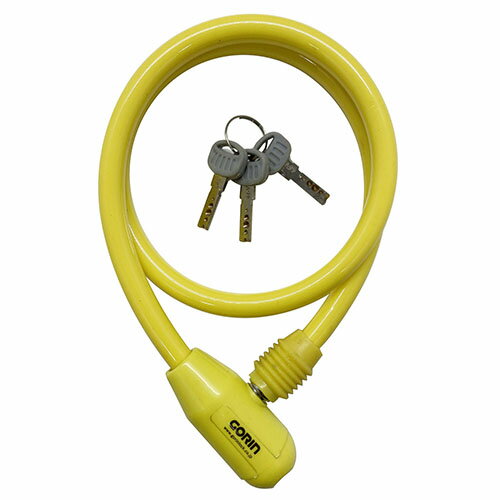 ゴリン ソリッドカラーワイヤー錠 イエロー 89040 89040 イエロー 70cm ゴリン
