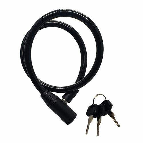 ワイヤー錠 シリンダーキー 74102 74102 ブラック 60cm J&C