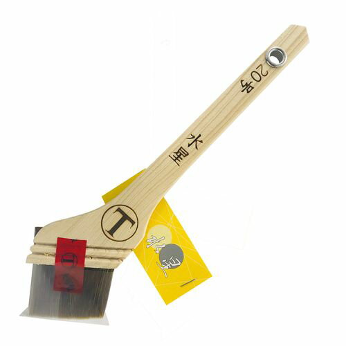 水星 隅切用 筋違刷毛 赤 20号 マルテー