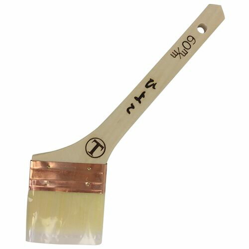 ひよこ 銅巻 筋違刷毛 白 60mm マルテー