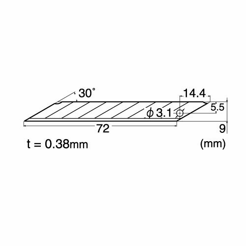 デザインナイフ替刃 BD-50P 50枚入 エヌティーカッター