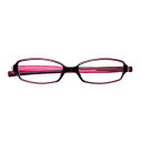 変なメガネ 老眼鏡 +1.5度 HM-1001/COL5/52/+1.5D パープル/ピンク +1.5 度数 Hug