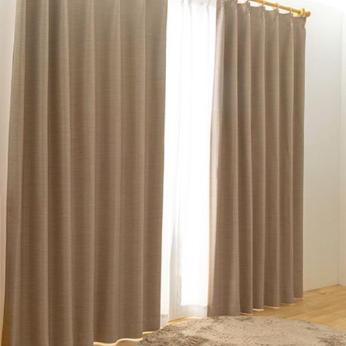 厚地カーテン エコプレーン2 1枚入 ベージュ2 幅100cm×丈200cm ユニベール