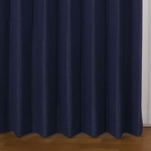 厚地カーテン エコプレーン2 1枚入 ネイビー 幅100cm×丈135cm ユニベール [2]