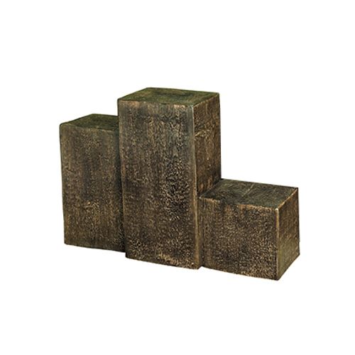 三連枕木フェンス （底面穴あき加工済み） 63ガタ Dブラウン ヤマト