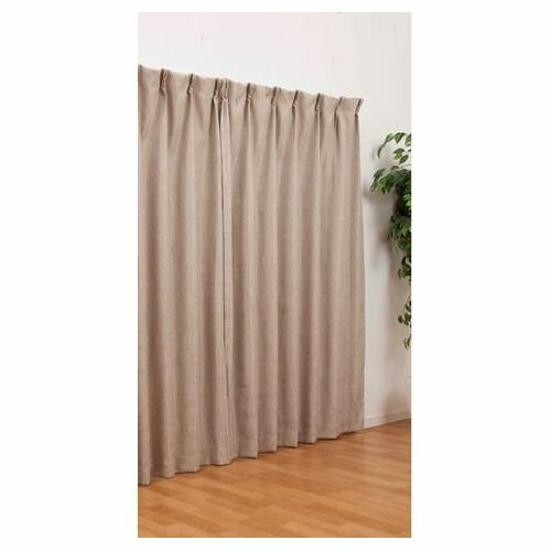裏地付き遮光カーテン 2枚入 ベージュ 100×178cm DCM