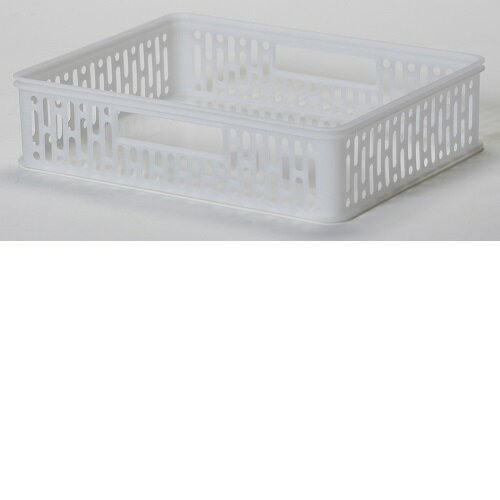 eラック シンプルホワイト バスケット サンコープラスチック