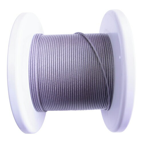 ステンレス ワイヤーロープビニコートタイプ R-SY20V 透明 100m巻 透明 ロープ径:1.5mm ニッサチェイン