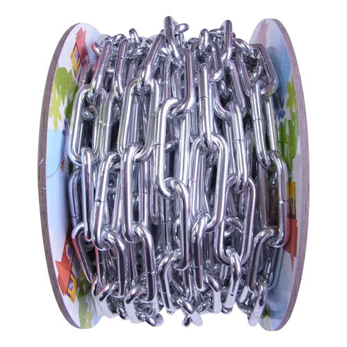 アルミ リンクCタイプ リール巻チェイン R-AL50 銀 15m巻 銀 ニッサチェイン