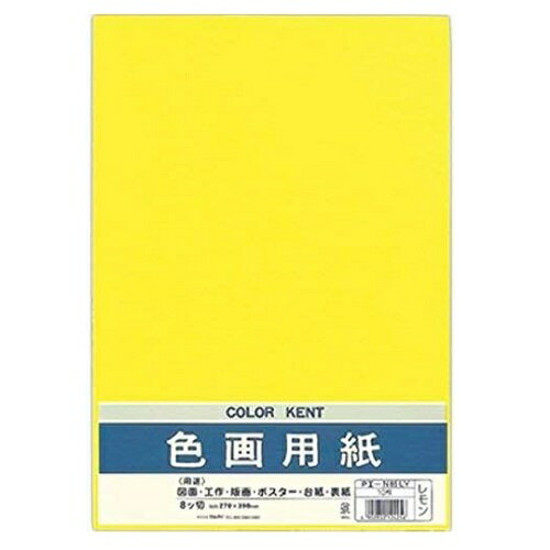 色画用紙 八つ切り レモン 10枚 Pエ-N85LY マルアイ