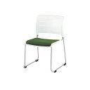 NAIKI_slea 会議用チェアー E431F-S3-FGR フォレストグリーン 座布張り/ホワイトフレーム|家具・インテリア 家具・収納用品 ソファー・テーブル・椅子 パーソナルチェア