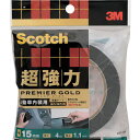 スコッチ 超強力両面テープ プレミアゴールド 自動車内装用 15mm×4m SCR15R 4m 3M