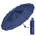 【在庫限り】16RIB Folding Umbrella 16RIB-3F55-UH-NV ネイビー 55cm Waterfront