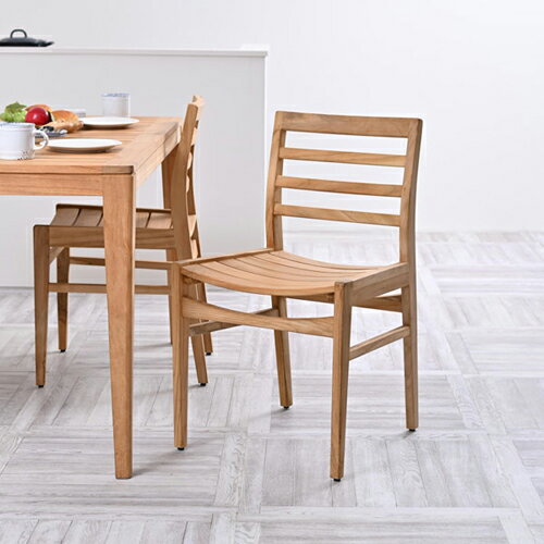 チーク無垢材 無塗装 SUN ダイニングチェアC540XX C540XX サンフラワーラタン