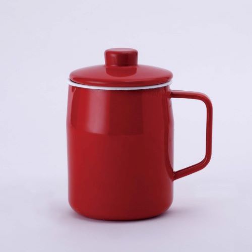 琺瑯オイルポット OPF-0.8LR フィルトプラス/レッド 0.8L Filtoシリーズ