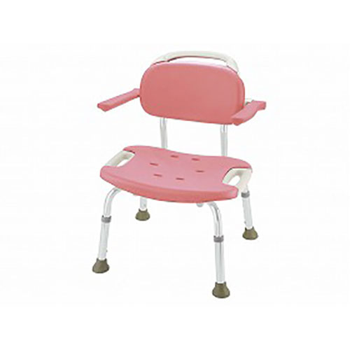 やわらかシャワーチェア肘掛付ワイド ピンク 標準タイプ 003261_120_10463 リッチェル