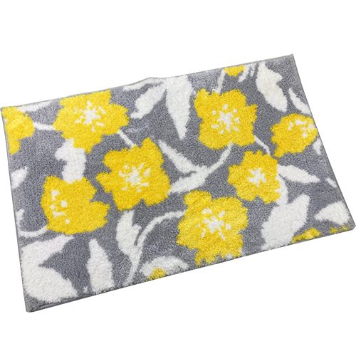 抗菌防臭玄関マット 50×80 フラワー YE DCM