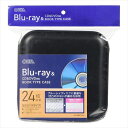BD/CD/DVDブックタイプケース 24枚収納 ブラック OA-RBRC24-K OHM