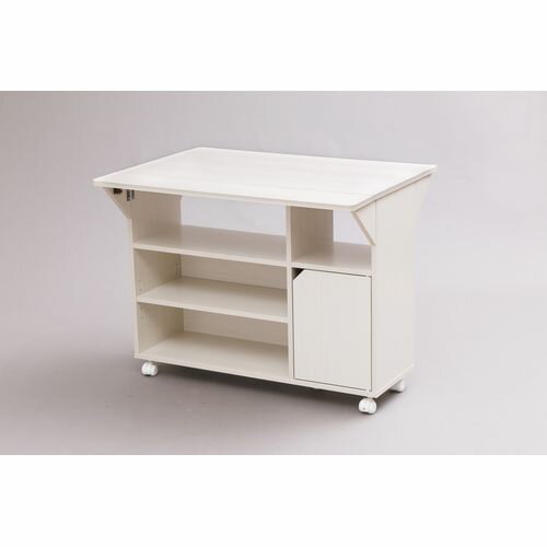 扉付きキッチンワゴン TKW-90 オフホワイト アイリスオーヤマ